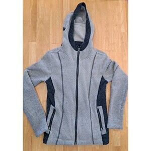 Kuhl Hooded Jacket Womens Small Beige Fleece Long Sleeve Zipper Pockets Hoodie